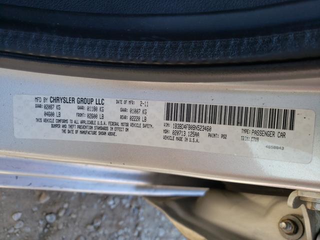 2011 DODGE AVENGER EX 1B3BD4FB0BN523460