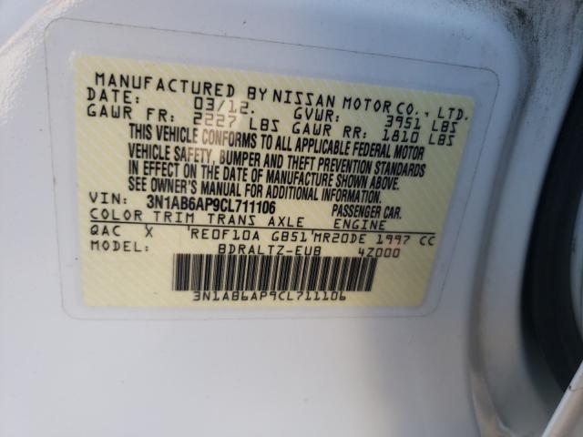 2012 NISSAN SENTRA 3N1AB6AP9CL711106