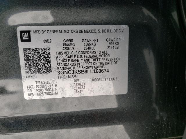 2020 CHEVROLET TRAX LS 3GNCJKSB9LL168674