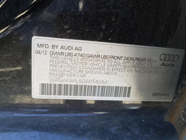 2013 AUDI A4 PREMIUM - WAUAFAFL5DA056054