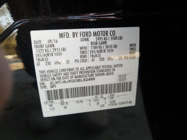 2016 LINCOLN MKX PREMIE 2LMTJ6JR2GBL82499