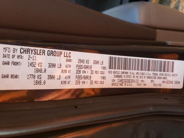 2011 DODGE DURANGO EX 1D4RE2GG5BC654133