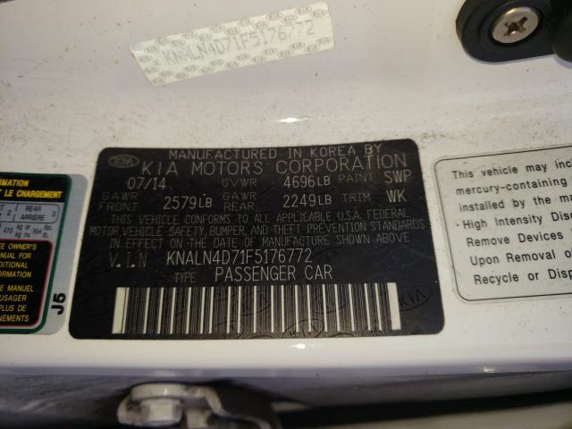 2015 KIA CADENZA PR KNALN4D71F5176772