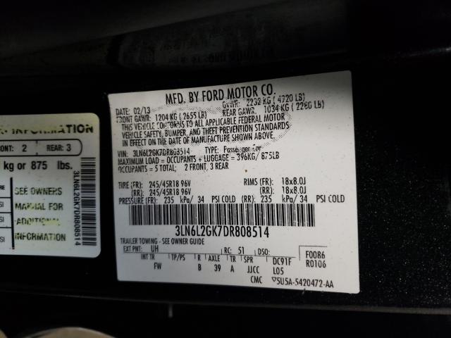 2013 LINCOLN MKZ 3LN6L2GK7DR808514