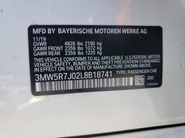 2020 BMW 330XI 3MW5R7J02L8B18741