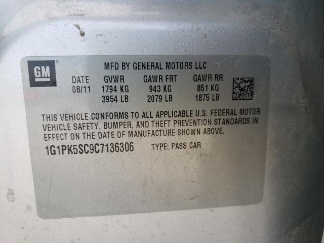 2012 CHEVROLET CRUZE ECO 1G1PK5SC9C7136306