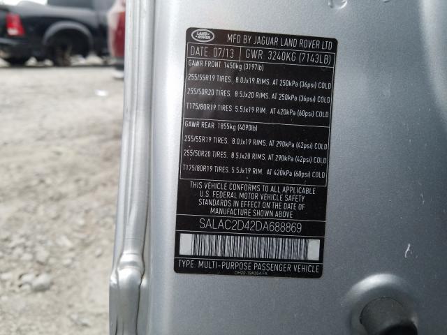 2013 LAND ROVER LR4 SALAC2D42DA688869