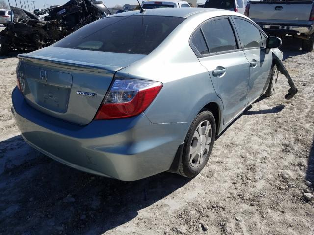 2012 HONDA CIVIC HYBR JHMFB4F20CS007669