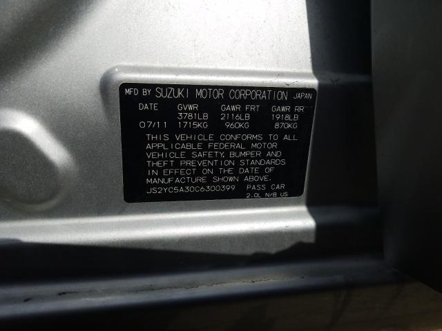 2012 SUZUKI SX4 LE JS2YC5A30C6300399
