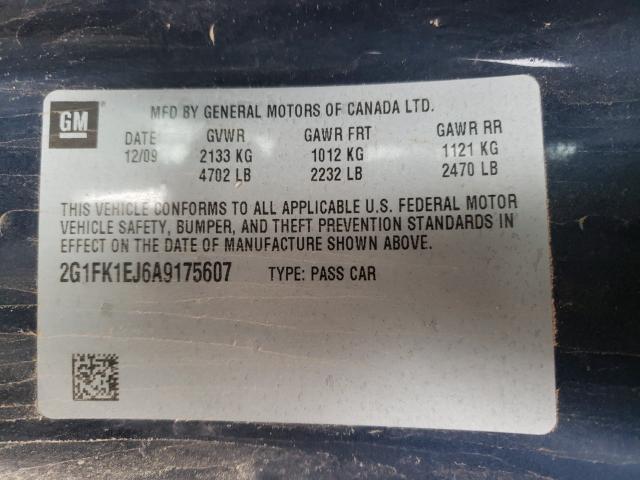 2010 CHEVROLET CAMARO SS 2G1FK1EJ6A9175607