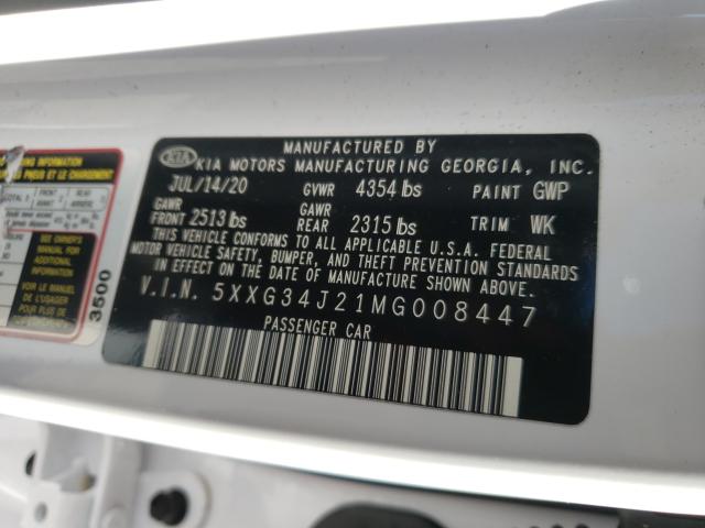 2021 KIA K5 EX 5XXG34J21MG008447