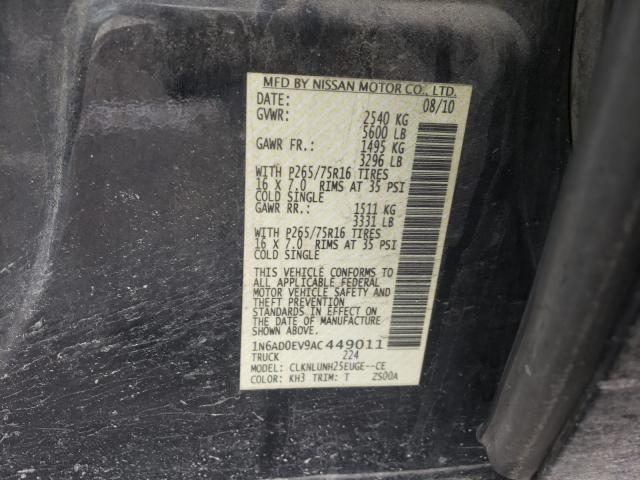 2010 NISSAN FRONTIER C 1N6AD0EV9AC449011