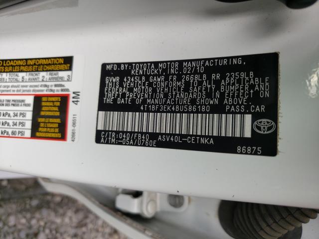 2011 TOYOTA CAMRY 4T1BF3EK4BU586180