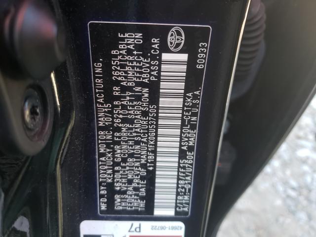 2016 TOYOTA CAMRY 4T1BF1FK0GU537505