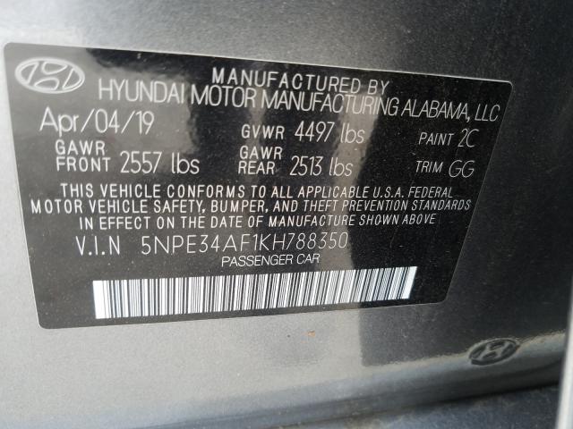 2019 HYUNDAI SONATA LIM 5NPE34AF1KH788350