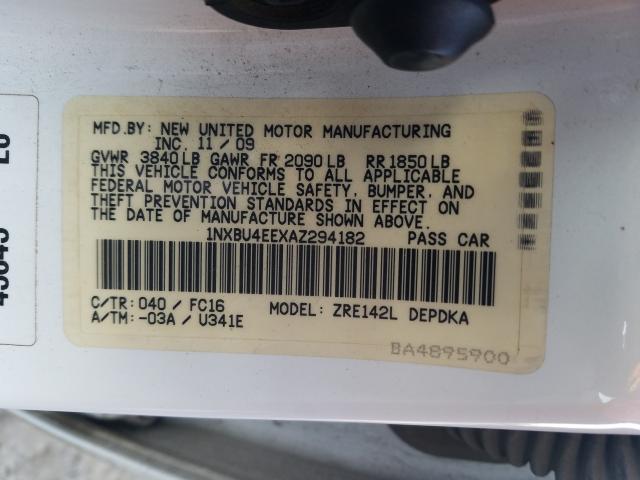 2010 TOYOTA COROLLA BA - 1NXBU4EEXAZ294182