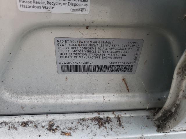 2010 VOLKSWAGEN CC SPORT WVWMP7AN2AE530572