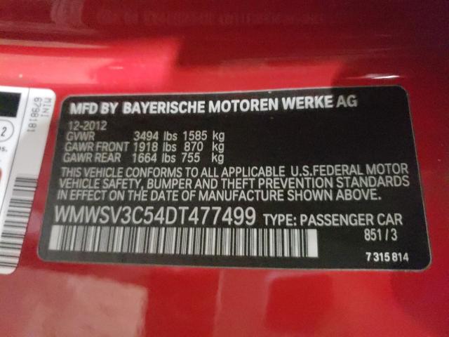 2013 MINI COOPER S WMWSV3C54DT477499