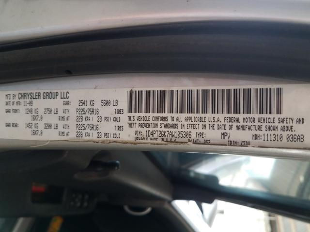 2010 DODGE NITRO SE 1D4PT2GK7AW105306