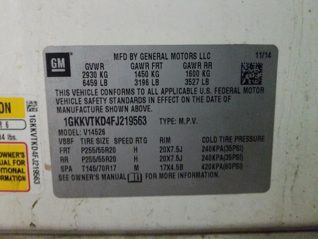 2015 GMC ACADIA DEN 1GKKVTKD4FJ219563