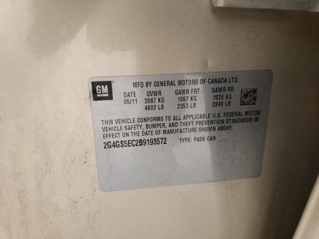 2011 BUICK REGAL CXL 2G4GS5EC2B9193572