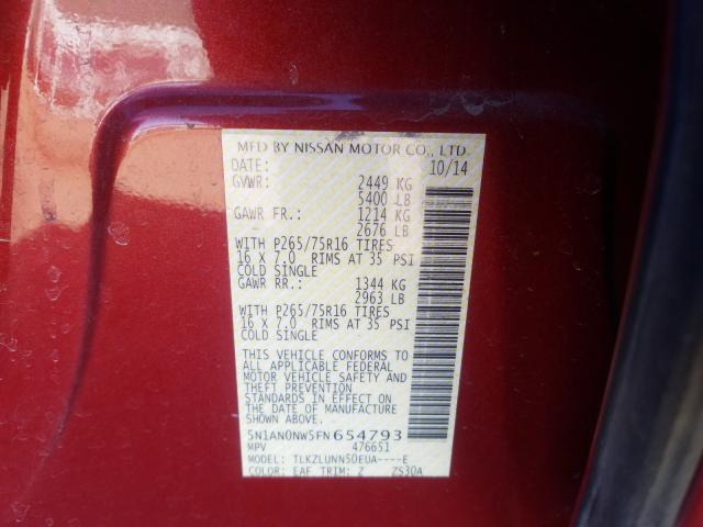 2015 NISSAN XTERRA X 5N1AN0NW5FN654793