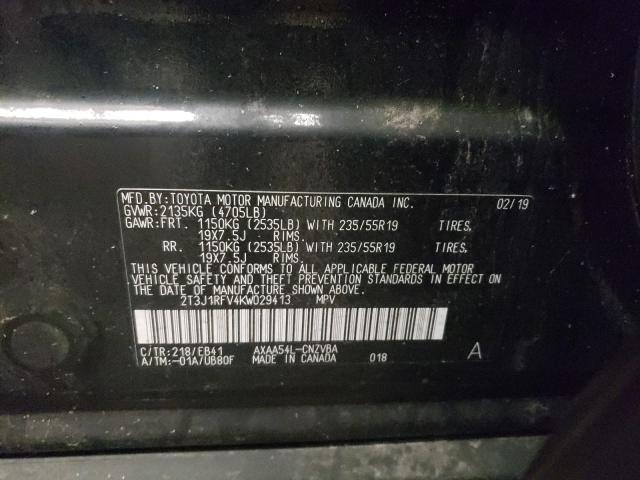 2019 TOYOTA RAV4 ADVEN 2T3J1RFV4KW029413