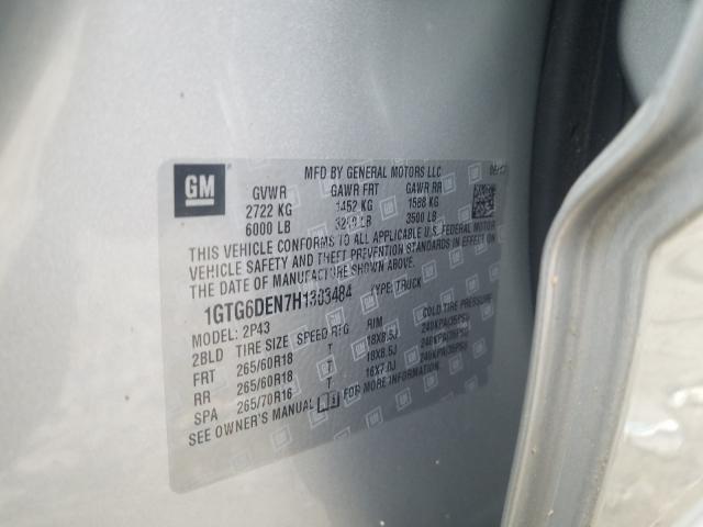 2017 GMC CANYON SLT 1GTG6DEN7H1303484