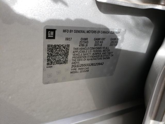 2018 CHEVROLET IMPALA PRE 2G1125S33J9123942