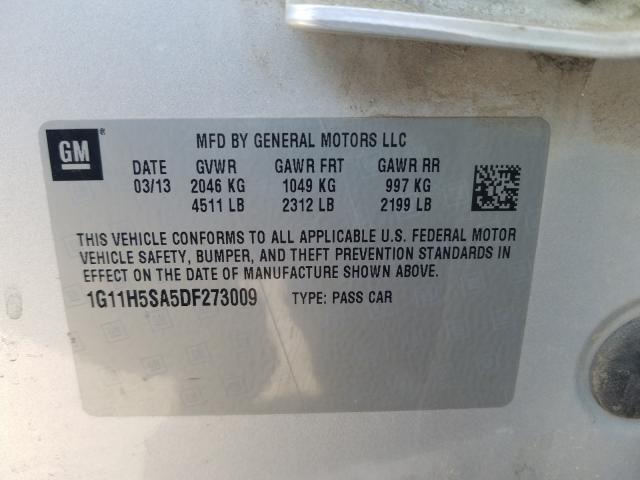 2013 CHEVROLET MALIBU LTZ - 1G11H5SA5DF273009