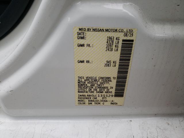 2020 NISSAN ALTIMA S 1N4BL4BV3LC135529