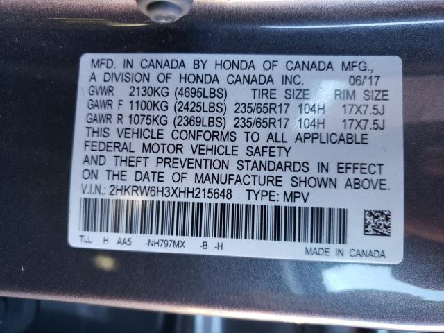 2017 HONDA CR-V LX 2HKRW6H3XHH215648