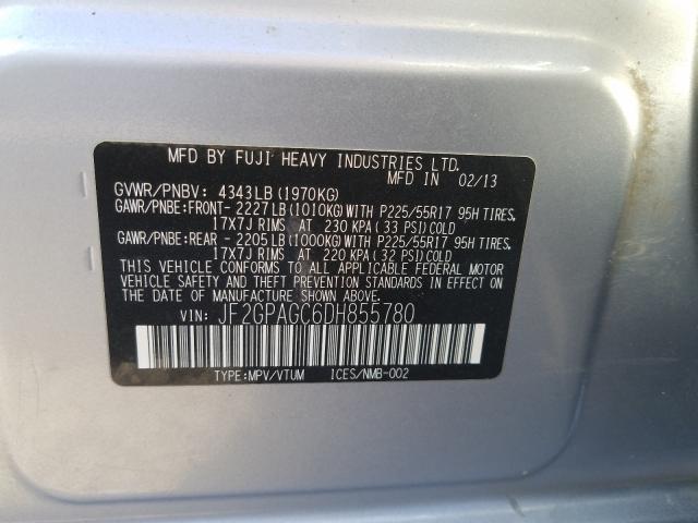 2013 SUBARU XV CROSSTR JF2GPAGC6DH855780