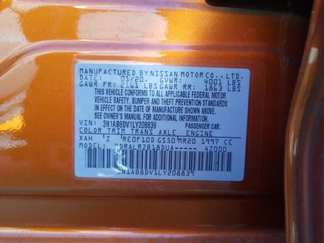 2020 NISSAN SENTRA SR 3N1AB8DV1LY208839