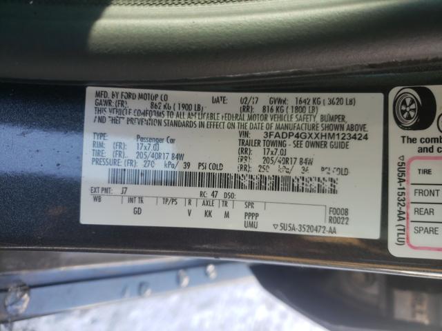 2017 FORD FIESTA ST 3FADP4GXXHM123424