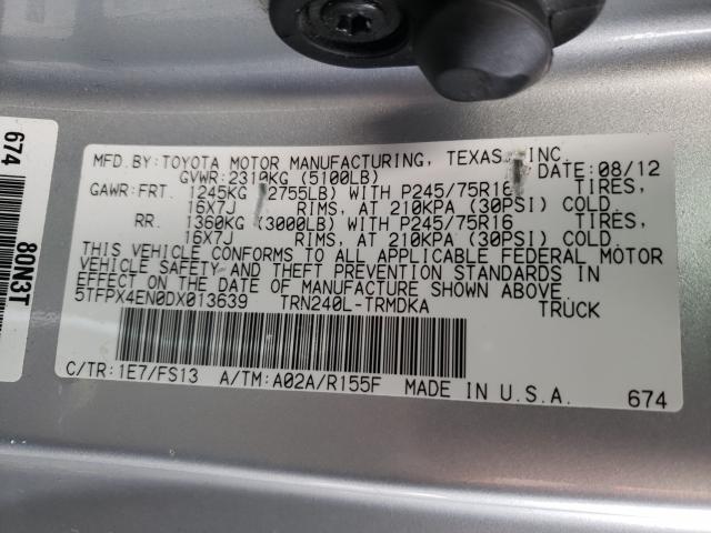 2013 TOYOTA TACOMA 5TFPX4EN0DX013639