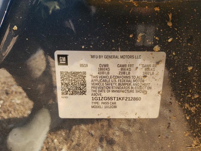 2019 CHEVROLET MALIBU RS 1G1ZG5ST1KF212860