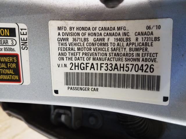 2010 HONDA CIVIC VP 2HGFA1F33AH570426