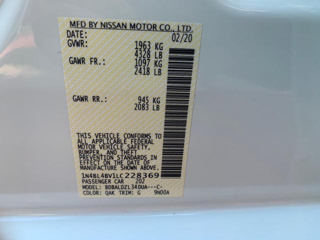 2020 NISSAN ALTIMA S 1N4BL4BV1LC228369