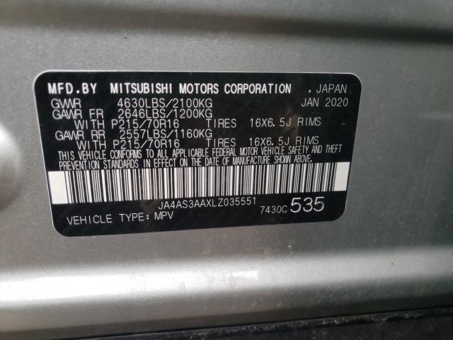 2020 MITSUBISHI ECLIPSE CR JA4AS3AAXLZ035551
