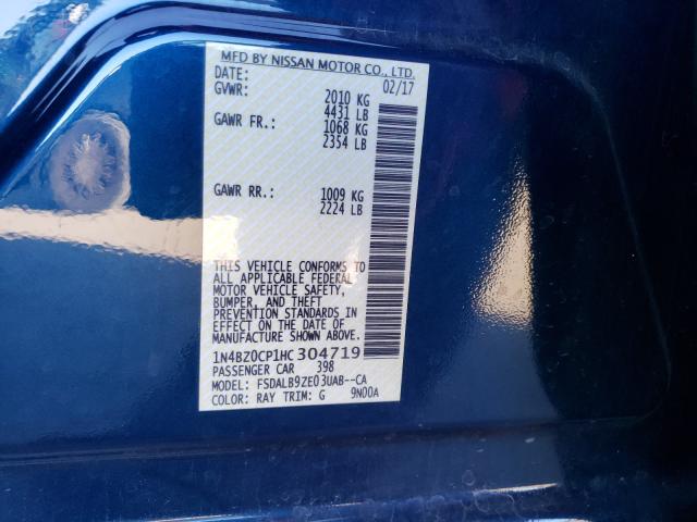 2017 NISSAN LEAF S 1N4BZ0CP1HC304719