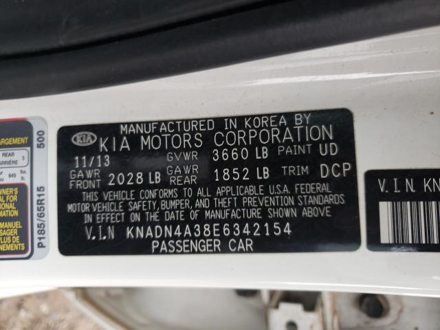 2014 KIA RIO EX KNADN4A38E6342154