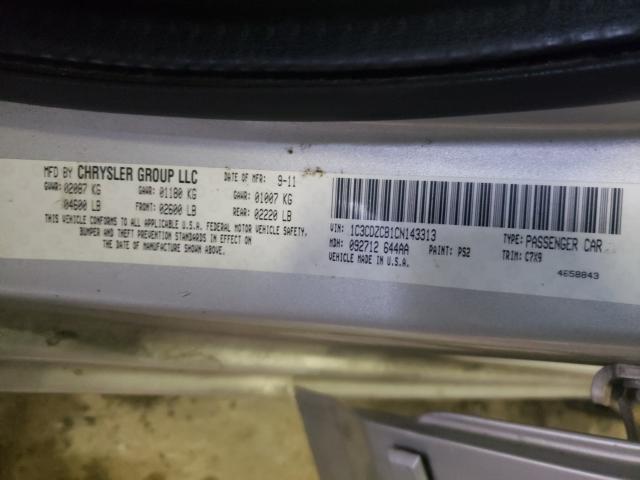 2012 DODGE AVENGER SX 1C3CDZCB1CN143313