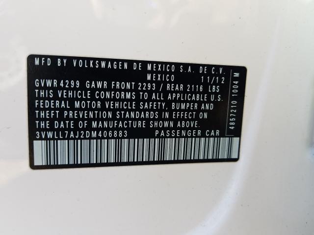 2013 VOLKSWAGEN JETTA TDI 3VWLL7AJ2DM406883