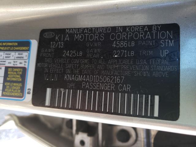 2013 KIA OPTIMA HYB KNAGM4AD1D5062167