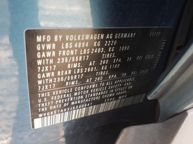 2018 VOLKSWAGEN TIGUAN LIM WVGBV7AX3JK000641