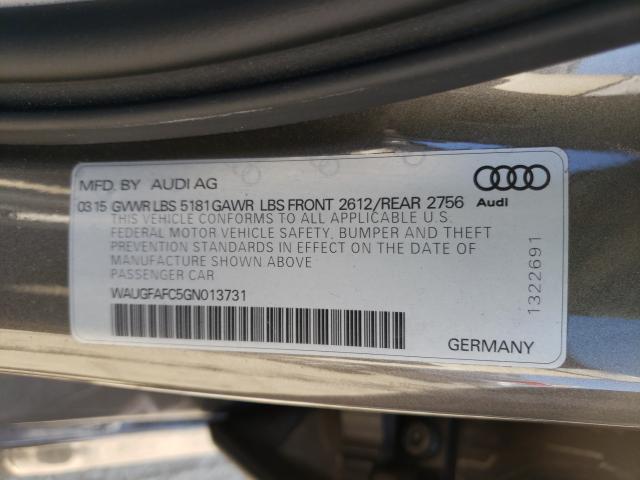2016 AUDI A6 PREMIUM WAUGFAFC5GN013731