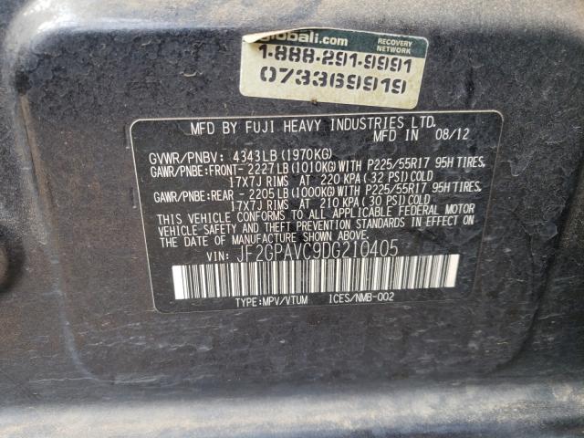 2013 SUBARU XV CROSSTR JF2GPAVC9DG210405