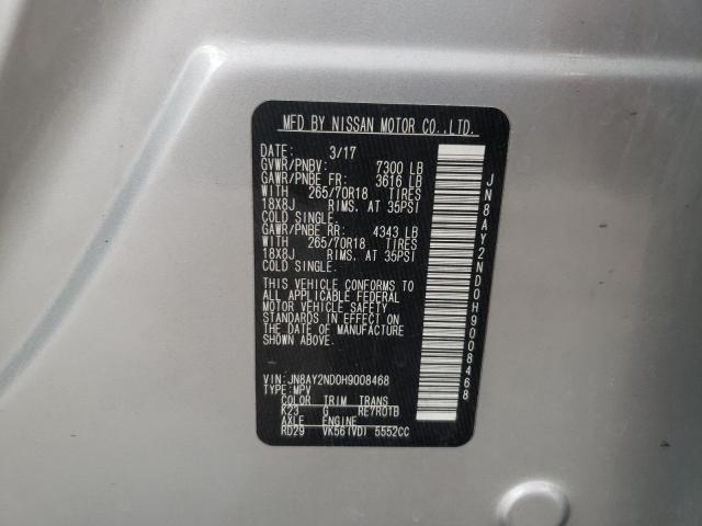 2017 NISSAN ARMADA SV JN8AY2ND0H9008468