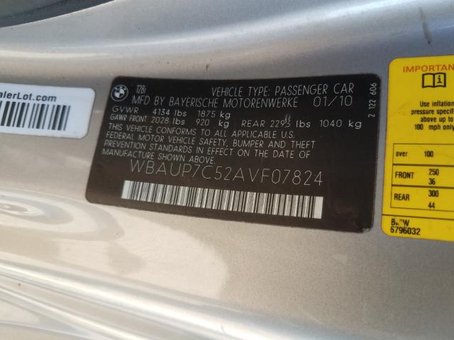 2010 BMW 128 I WBAUP7C52AVF07824
